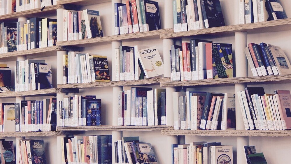 Books in a bookcase