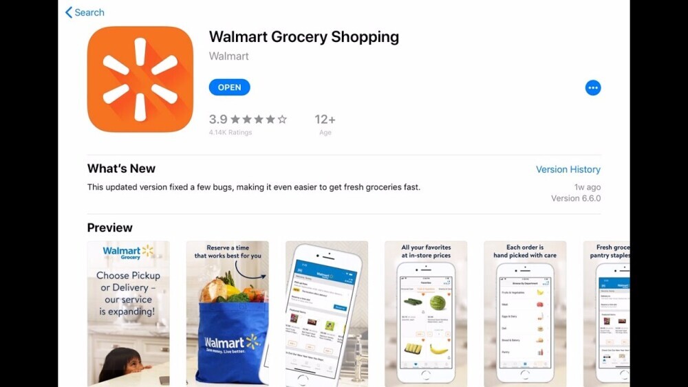 Walmart Grocery Shopping App